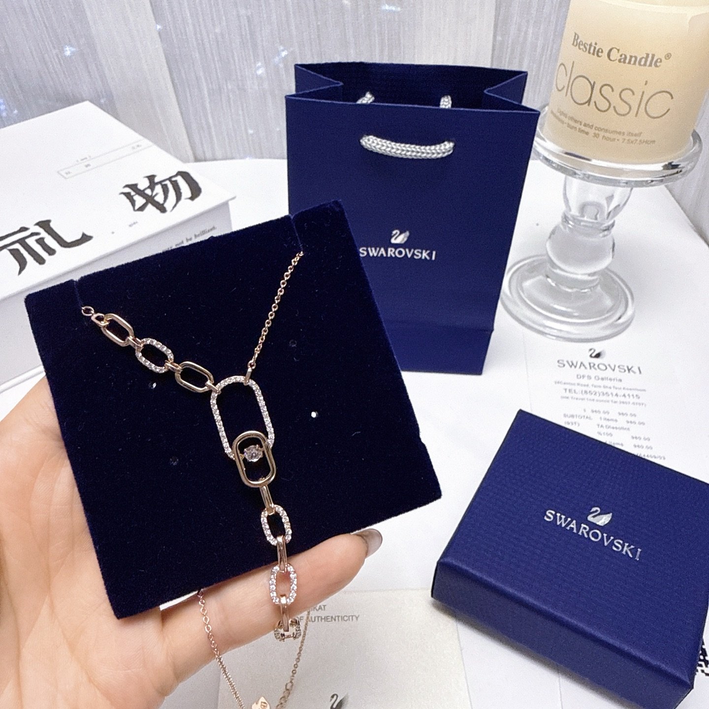 Swarovski clavicle necklace - 图片 7